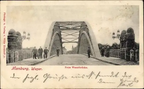 Ak Nienburg an der Weser, Neue Weserbrücke