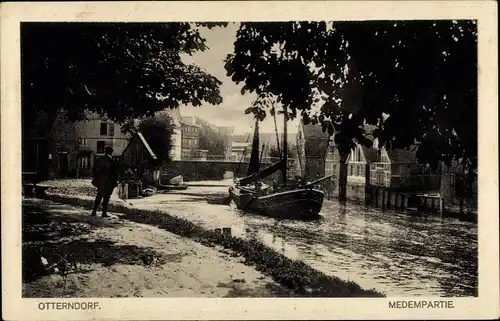 Ak Otterndorf an der Niederelbe, Medem, Schiff