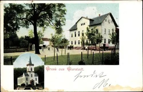 Ak Gierstedt Gierstädt in Thüringen, Kirche, Gasthaus