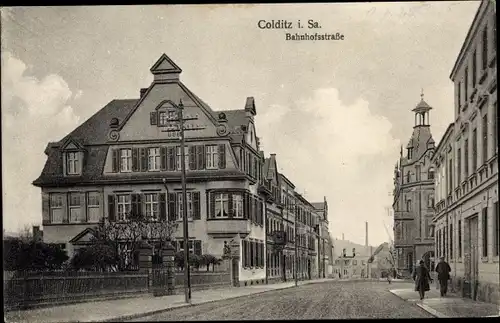 Ak Colditz in Sachsen, Bahnhofstraße