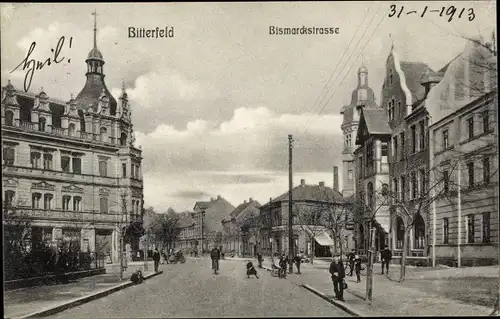 Ak Bitterfeld in Sachsen Anhalt, Bismarckstraße