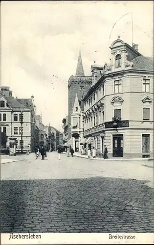 Ak Aschersleben im Salzlandkreis, Breitestraße, Apotheke