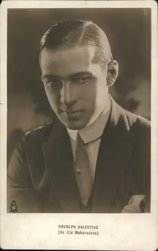 Ak Schauspieler Rudolph Valentino, Portrait