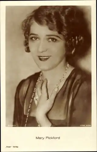 Ak Schauspielerin Mary Pickford, Portrait