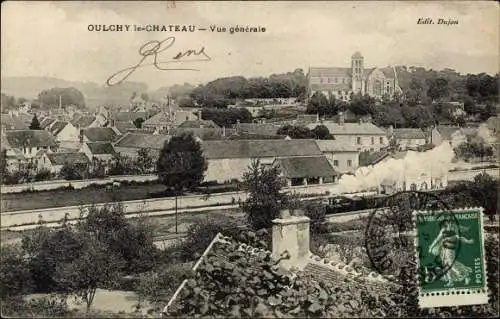 Ak Oulchy le Château Aisne, Gesamtansicht