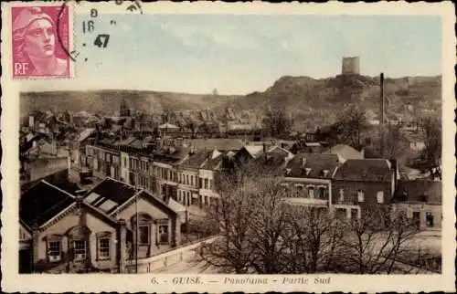 Ak Guise Aisne, Panorama, Südteil