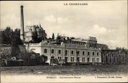Ak Épernay Marne, Mercier-Betriebe, Champagne