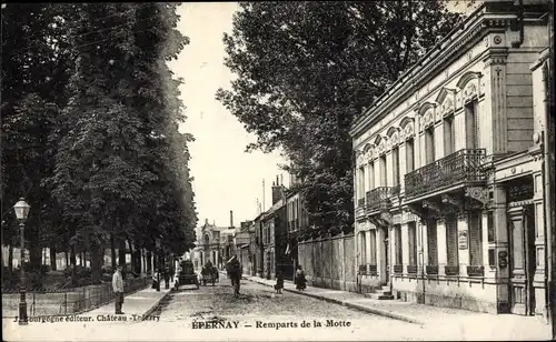 Ak Épernay Marne, Remparts de la Motte