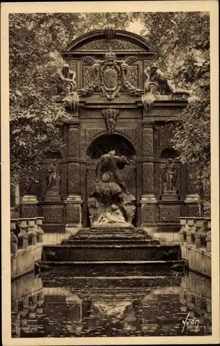 Ak Paris VI, Jardin du Luxembourg, Fontaine Medicis