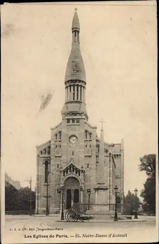 Ak Paris XVI Passy Auteuil, Kirche Notre-Dame d’Auteuil