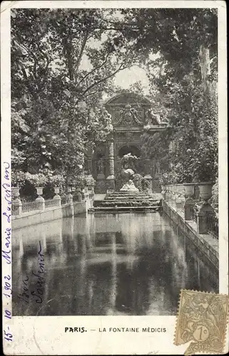 Ak Paris VI Luxembourg, Fontaine Medicis