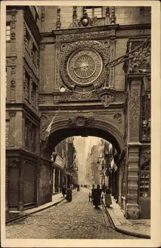 Ak Rouen Seine Maritime, La Grosse Horloge