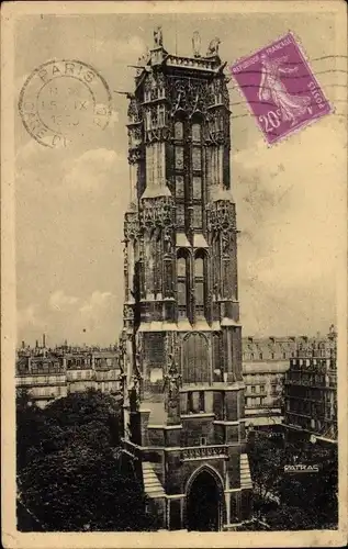 Ak Paris IV, Boulevard de Sebastopol, Tour Saint Jacques