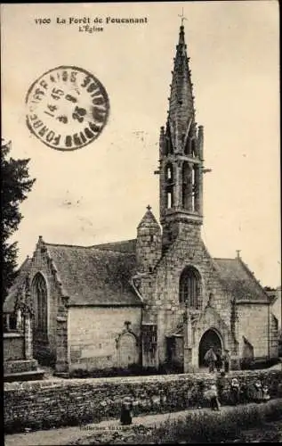 Ak Fouesnant Finistère, Kirche