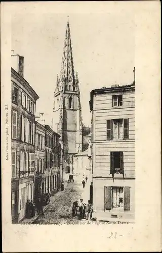 Ak Niort Deux Sèvres, Kirche Notre Dame, Glockenturm