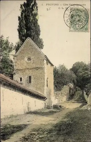 Ak Provins Seine et Marne, Cote Saint Jacques