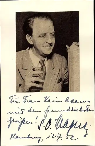 Autogrammkarte Schauspieler S.O. Wagner, Portrait, Autogramm