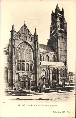 Ak Brügge Brügge Flandern Westflandern, Kathedrale Saint Sauveur