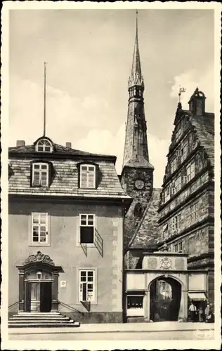 Ak Hameln, Blick auf das Rathaus und die Marktkirche