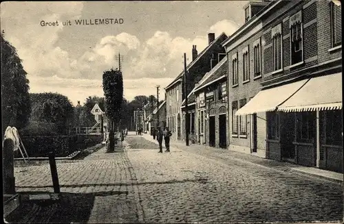 Ak Willemstad Nordbrabant Niederlande, Straße