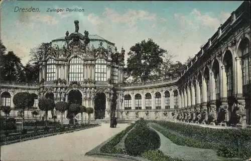 Ak Dresden Altstadt, Zwinger Pavillon