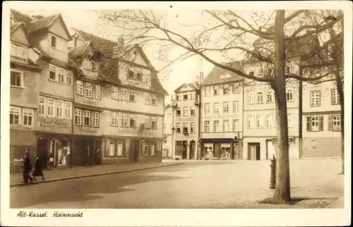 Ak Kassel in Hessen, Alt-Kassel, Holzmarkt, Passanten