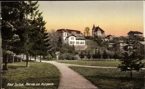 Ak Bad Sulza in Thüringen, Kurpark, Teilansicht