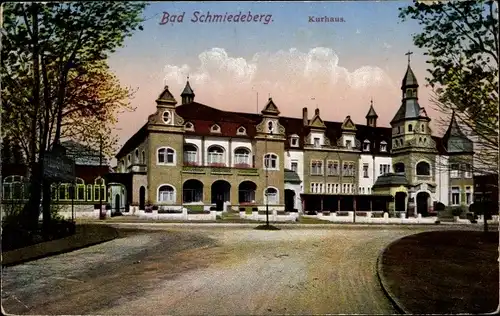 Ak Bad Schmiedeberg, Kurhaus, Eingang