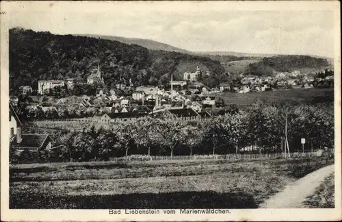 Ak Bad Liebenstein im Thüringer Wald, vom Marienwäldchen, Ortsansicht