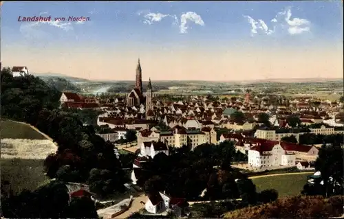 Ak Landshut in Niederbayern, Totalansicht