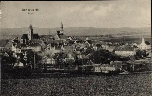 Ak Donauwörth in Schwaben Bayern, Ortsansicht, Kirchen