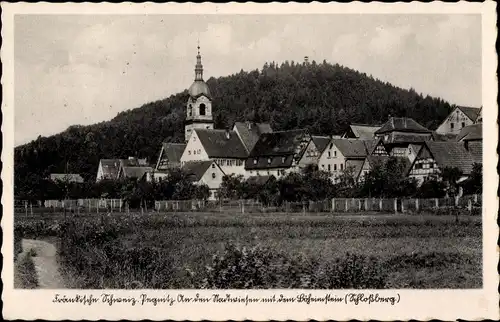 Ak Pegnitz in Oberfranken, Teilansicht, Kirche, Schlossberg