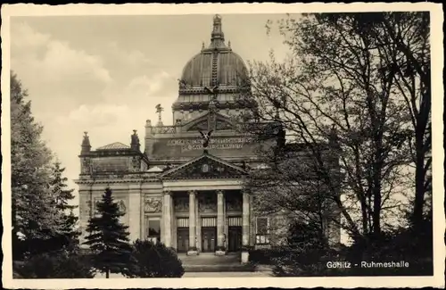 Ak Görlitz, Ruhmeshalle, Eingangsfront