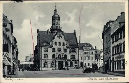 Ak Geringswalde Sachsen, Markt, Rathaus, Automobile