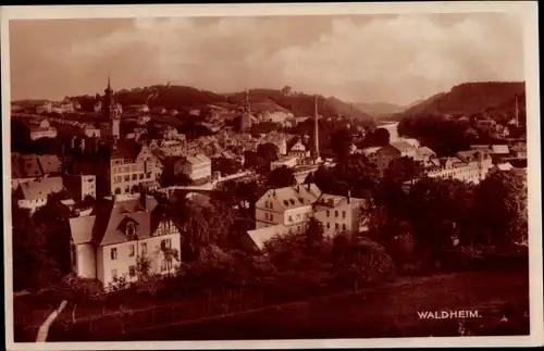 Ak Waldheim in Sachsen, Ortsansicht, Kirche