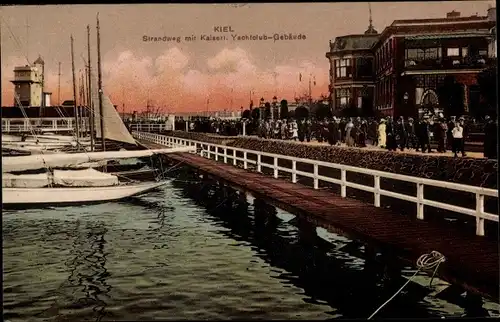 Ak Kiel, Strandweg, Kaiserl.-Yachtclub-Gebäude