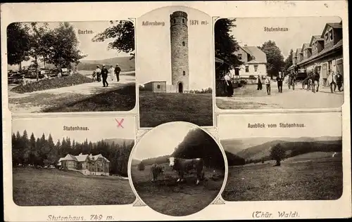 Ak Schleusingen in Thüringen, Stutenhaus am Adlersberg, Garten