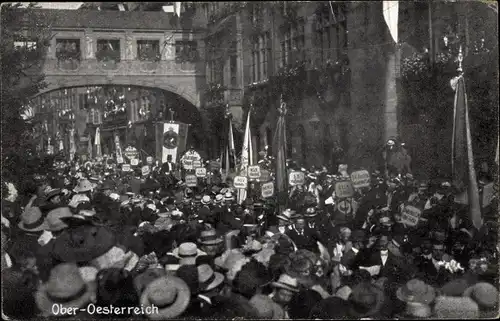 Ak Nürnberg in Mittelfranken Bayern, 8. Deutsches Sängerbundesfest 28. Juli 1912, Ober Österreich