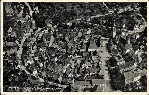 Ak Haslach im Kinzigtal Schwarzwald, Luftbild vom Ort