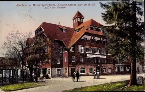 Ak Kniebis Freudenstadt im Schwarzwald, Kurhaus, Kniebis Lamm