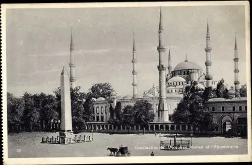 Ak Konstantinopel Istanbul Türkei, Ahmed-Moschee und das Hippodrom