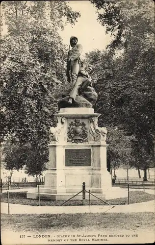 Ak London City England, Statue im St. James's Park