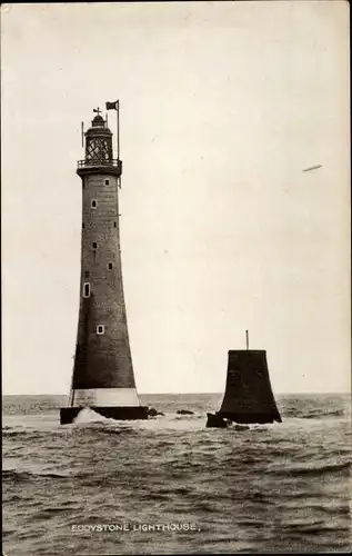 Ak Cornwall England, Eddystone-Leuchtturm