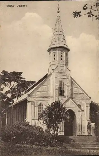 Ak Boma Congo Belge DR Kongo Zaire, Eglise