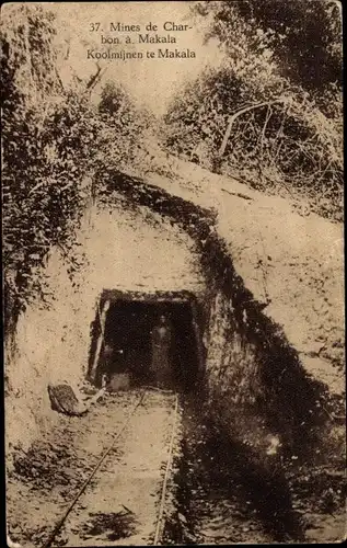 Ganzsachen Ak Congo Belge DR Kongo Zaire, Mines de Charbon a Makala