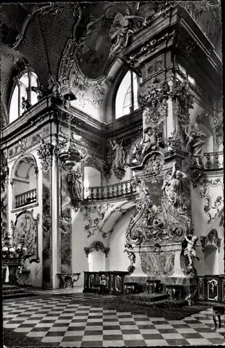 Ak Einsiedeln Kanton Schwyz Schweiz, Kloster Einsiedeln, Klosterkirche, Chor