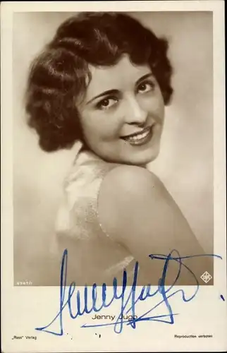 Ak Schauspielerin Jenny Jugo, Portrait, Autogramm