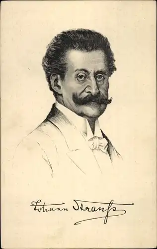 Ak Komponist Johann Strauss, Portrait