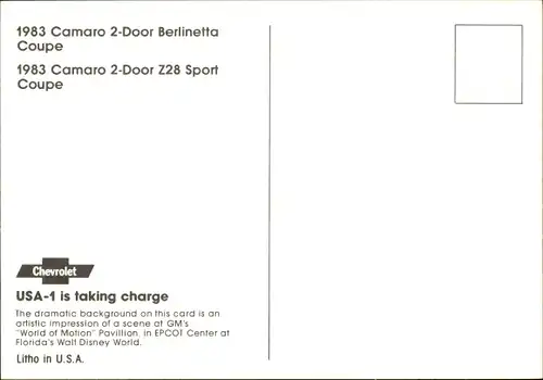Ak Auto, Chevrolet, 1983 Camaro Berlinetta Coupe