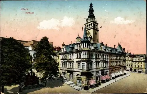 Ak Kłodzko Glatz Schlesien, Rathaus